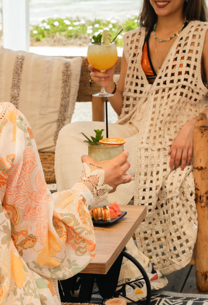 Montego Beach Bar Cocktails on beach